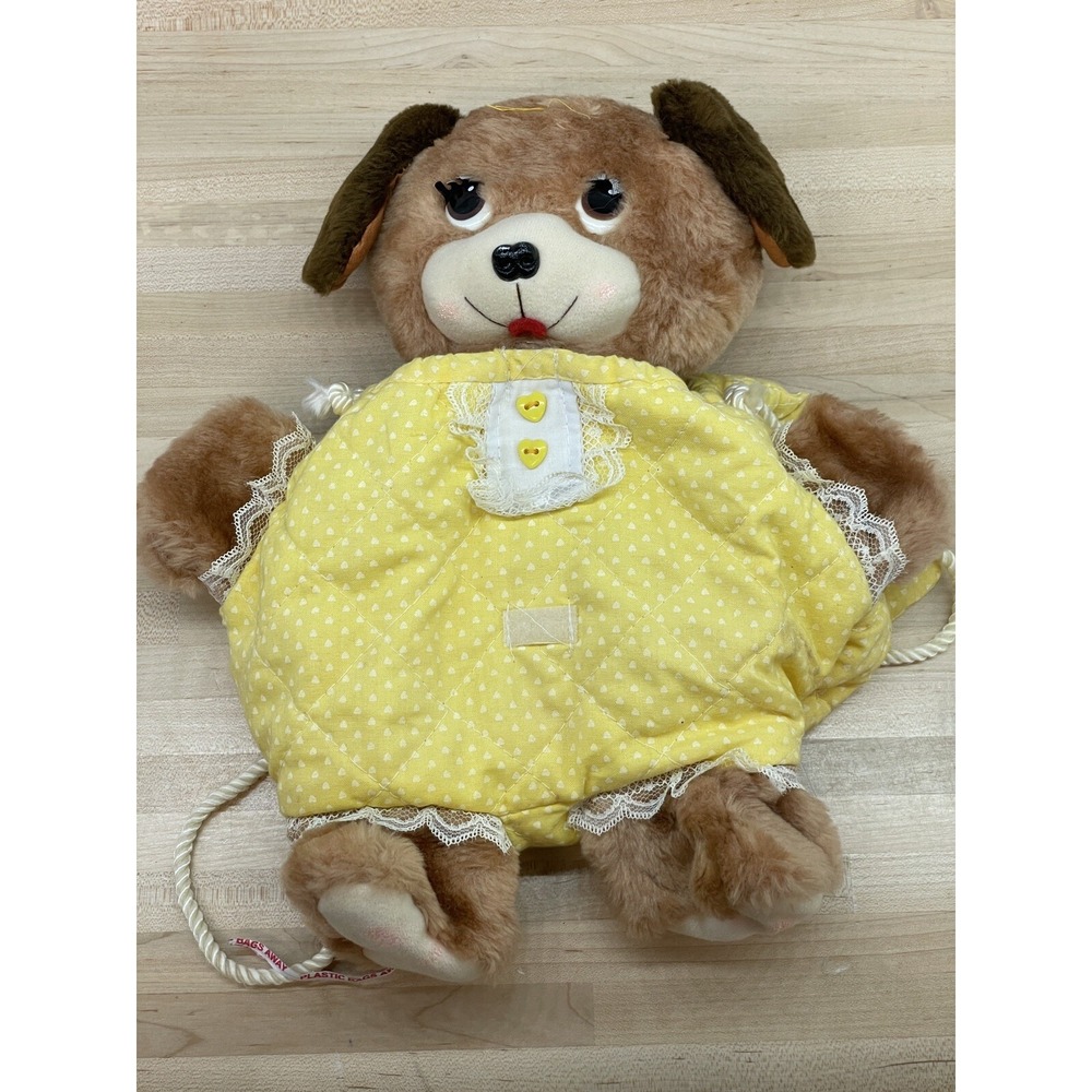 Vintage Galoob Sweet Secrets Purse Pal Yellow Dog Puppy‎ Toy Dress Up Bag 90s